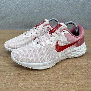 Nike Womens Revolution 6 Road Running Shoes Size 11 Pink White Athletic DC3729